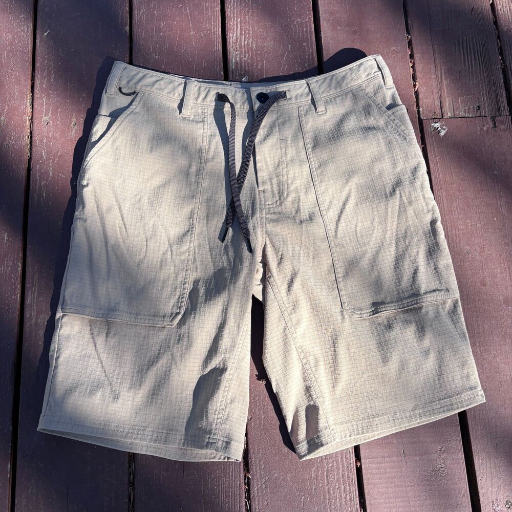686 Shorts Khaki Beige Chino Everywhere Drawstring Stretch Performance Men’s 32